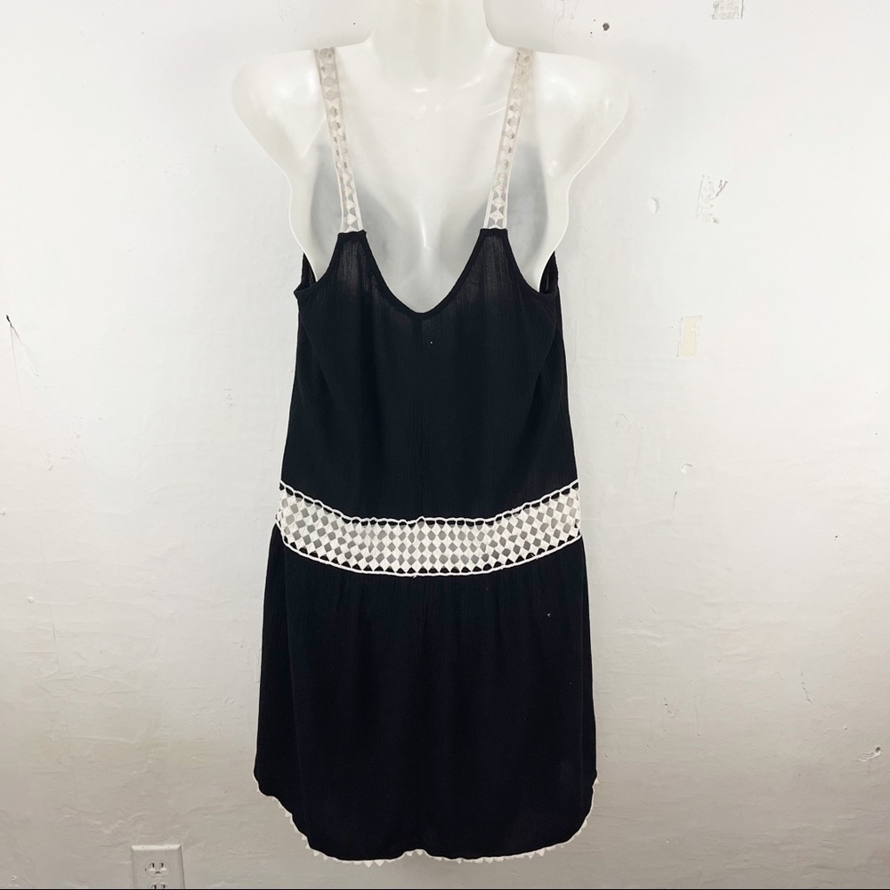 Love Stitch Black Crochet Panel Sundress Size Small - Picture 4 of 9
